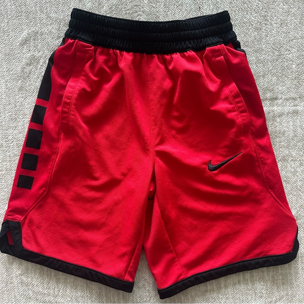 Nike Kids Red and Black Sports Shorts